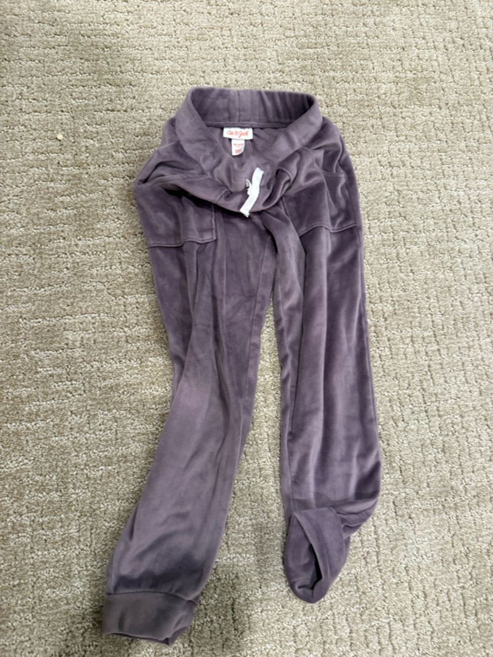 Cat & Jack Plush Hooded Jogger Pants in Dusty Lavender
